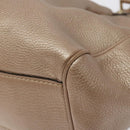 GUCCI Sukey Hand Bag Leather Pink Gold 211944 Auth fm4704-15