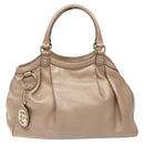 GUCCI Sukey Hand Bag Leather Pink Gold 211944 Auth fm4704-13