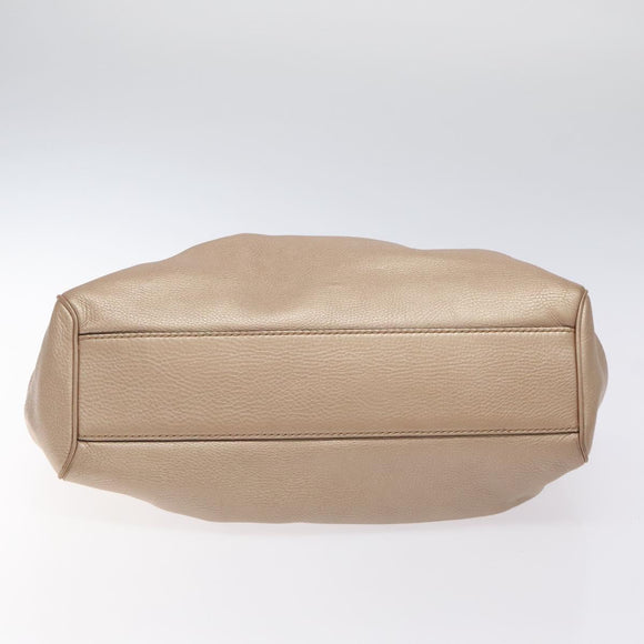 GUCCI Sukey Hand Bag Leather Pink Gold 211944 Auth fm4704