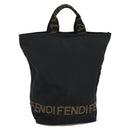 FENDI Hand Bag Nylon Black Auth fm4706-1