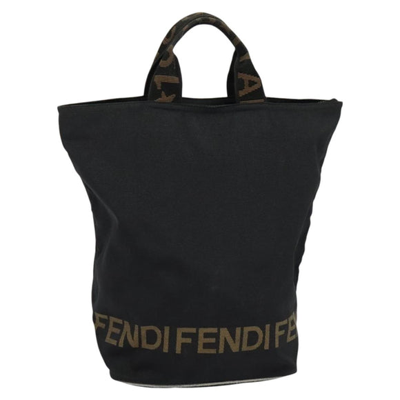 FENDI Hand Bag Nylon Black Auth fm4706