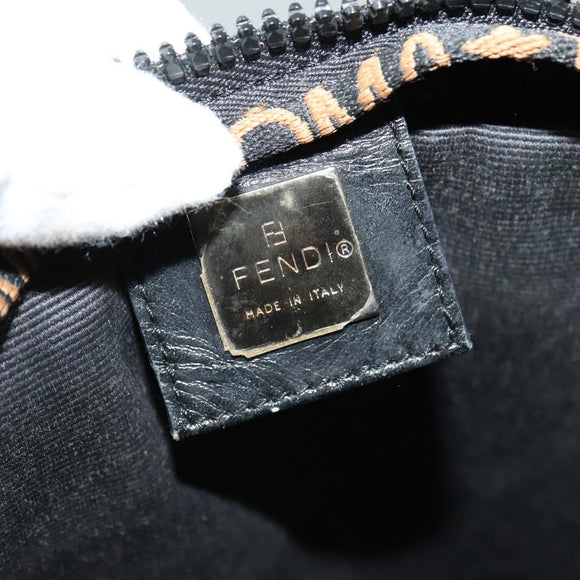 FENDI Hand Bag Nylon Black Auth fm4706