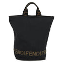FENDI Hand Bag Nylon Black Auth fm4706-13