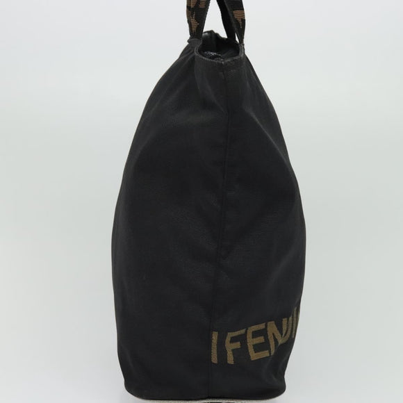 FENDI Hand Bag Nylon Black Auth fm4706