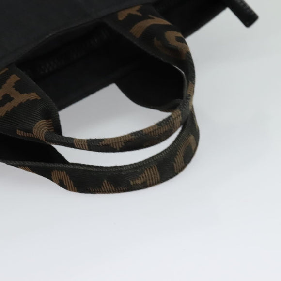 FENDI Hand Bag Nylon Black Auth fm4706