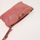 PRADA Hand Bag Nylon Leather 3Set Pink Black Auth fm4723-14