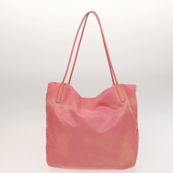 PRADA Hand Bag Nylon Leather 3Set Pink Black Auth fm4723