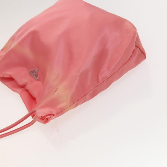 PRADA Hand Bag Nylon Leather 3Set Pink Black Auth fm4723