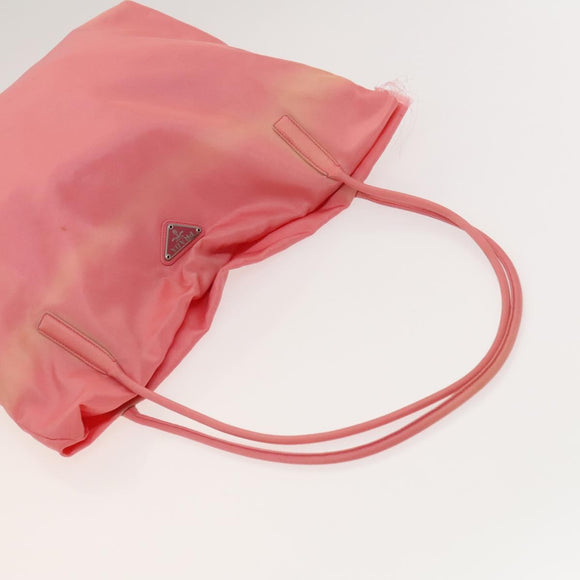 PRADA Hand Bag Nylon Leather 3Set Pink Black Auth fm4723