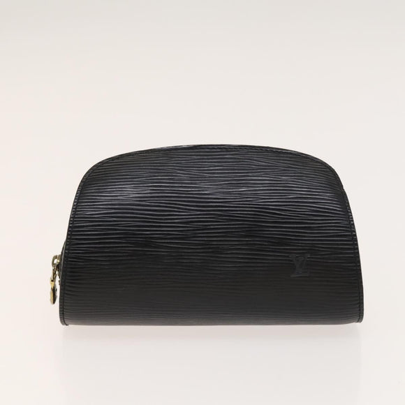 LOUIS VUITTON Taiga Epi Pouch Hand Bag 2Set Epicea Black LV Auth fm4726
