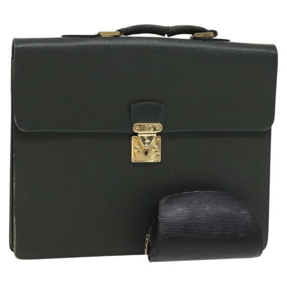 LOUIS VUITTON Taiga Epi Pouch Hand Bag 2 Set Epicea Black LV Auth fm4726