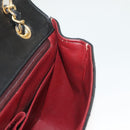 CHANEL Matelasse Chain Shoulder Bag Lamb Skin Black Gold CC Auth fm4732-19