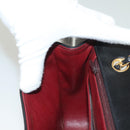 CHANEL Matelasse Chain Shoulder Bag Lamb Skin Black Gold CC Auth fm4732-20