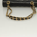CHANEL Matelasse Chain Shoulder Bag Lamb Skin Black Gold CC Auth fm4732-7