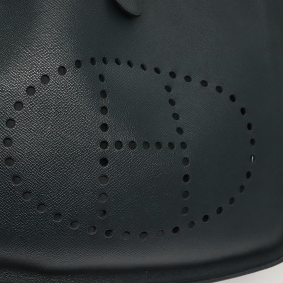 HERMES Evelyn 1 GM Shoulder Bag Courchevel Navy Auth fm4738