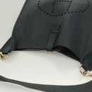 HERMES Evelyn 1 GM Shoulder Bag Courchevel Navy Auth fm4738-6