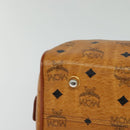 MCM Logogram Vicetos Hand Bag PVC Leather 2way Brown Gold Auth fm4739-10