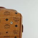 MCM Logogram Vicetos Hand Bag PVC Leather 2way Brown Gold Auth fm4739-11