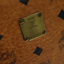 MCM Logogram Vicetos Hand Bag PVC Leather 2way Brown Gold Auth fm4739-14