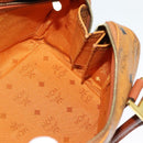 MCM Logogram Vicetos Hand Bag PVC Leather 2way Brown Gold Auth fm4739-17