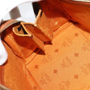 MCM Logogram Vicetos Hand Bag PVC Leather 2way Brown Gold Auth fm4739-18