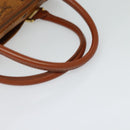 MCM Logogram Vicetos Hand Bag PVC Leather 2way Brown Gold Auth fm4739-7