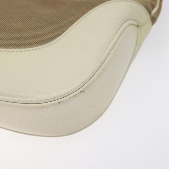 GUCCI Shoulder Bag Leather Beige Silver 001 3306 1705 Auth fm4741