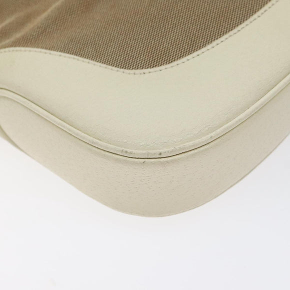 GUCCI Shoulder Bag Leather Beige Silver 001 3306 1705 Auth fm4741