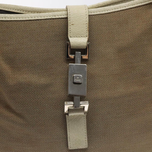 GUCCI Shoulder Bag Leather Beige Silver 001 3306 1705 Auth fm4741