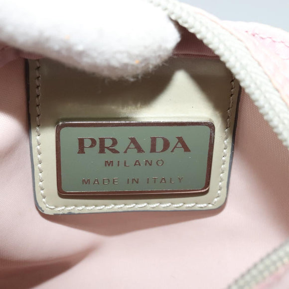 PRADA Shoulder Bag Nylon Pink Silver Auth fm4754