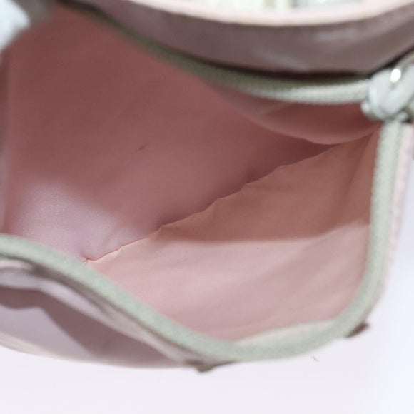 PRADA Shoulder Bag Nylon Pink Silver Auth fm4754