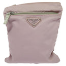 PRADA Shoulder Bag Nylon Pink Silver Auth fm4754-13