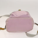 PRADA Backpack Nylon Pink Silver Auth fm4758-5