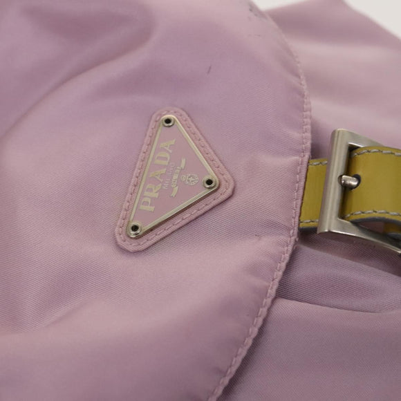 PRADA Backpack Nylon Pink Silver Auth fm4758