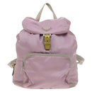 PRADA Backpack Nylon Pink Silver Auth fm4758-13