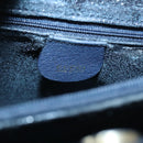 GUCCI Bamboo Tote Bag Suede Leather Navy Gold 002 1186 0260 Auth fm4759-14