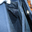 GUCCI Bamboo Tote Bag Suede Leather Navy Gold 002 1186 0260 Auth fm4759-16