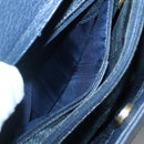 GUCCI Bamboo Tote Bag Suede Leather Navy Gold 002 1186 0260 Auth fm4759-18