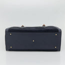 GUCCI Bamboo Tote Bag Suede Leather Navy Gold 002 1186 0260 Auth fm4759-9