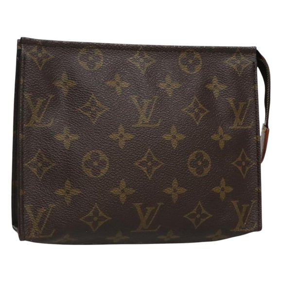 LOUIS VUITTON Monogram Poche Toilette 19 Pouch M47544 LV Auth fm4762
