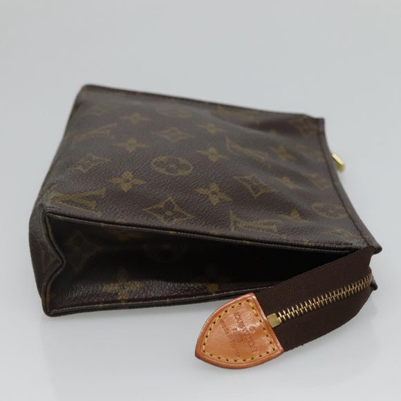 LOUIS VUITTON Monogram Poche Toilette 19 Pouch M47544 LV Auth fm4762
