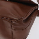 GUCCI Bamboo Shoulder Bag Leather Brown Gold 001 14 1571 Auth fm4767-10