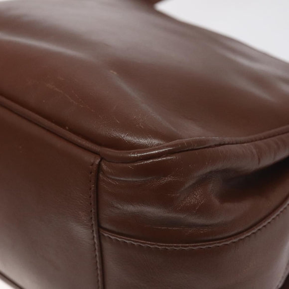 GUCCI Bamboo Shoulder Bag Leather Brown Gold 001 14 1571 Auth fm4767