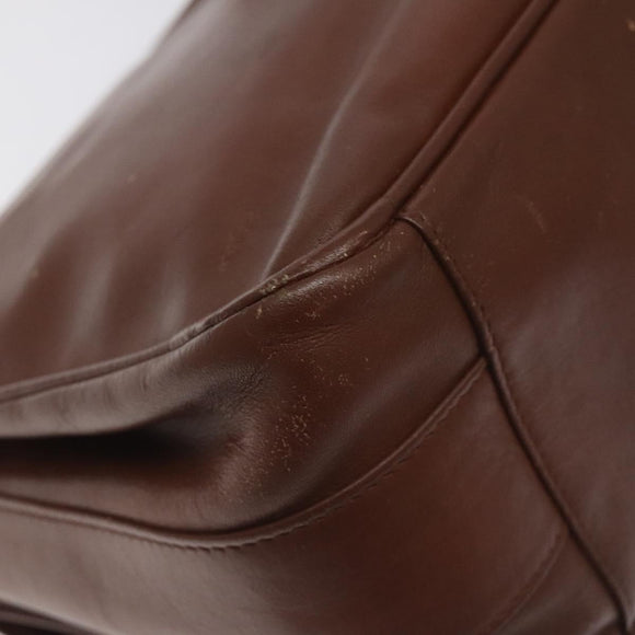 GUCCI Bamboo Shoulder Bag Leather Brown Gold 001 14 1571 Auth fm4767