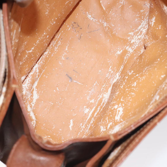 GUCCI Bamboo Shoulder Bag Leather Brown Gold 001 14 1571 Auth fm4767