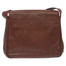 GUCCI Bamboo Shoulder Bag Leather Brown Gold 001 14 1571 Auth fm4767-3