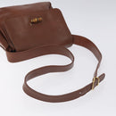 GUCCI Bamboo Shoulder Bag Leather Brown Gold 001 14 1571 Auth fm4767-7