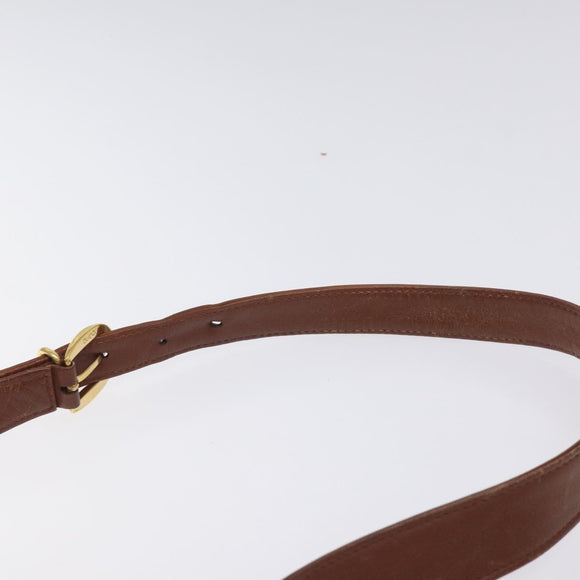 GUCCI Bamboo Shoulder Bag Leather Brown Gold 001 14 1571 Auth fm4767