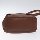 GUCCI Bamboo Shoulder Bag Leather Brown Gold 001 14 1571 Auth fm4767-9