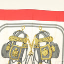 HERMES Carre 90 Scarf ""BRIDES de GALA"" Silk Red Auth fm4775-3